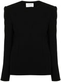 Black  Tailored collarless jacket 1