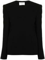 Black  Tailored collarless jacket 1