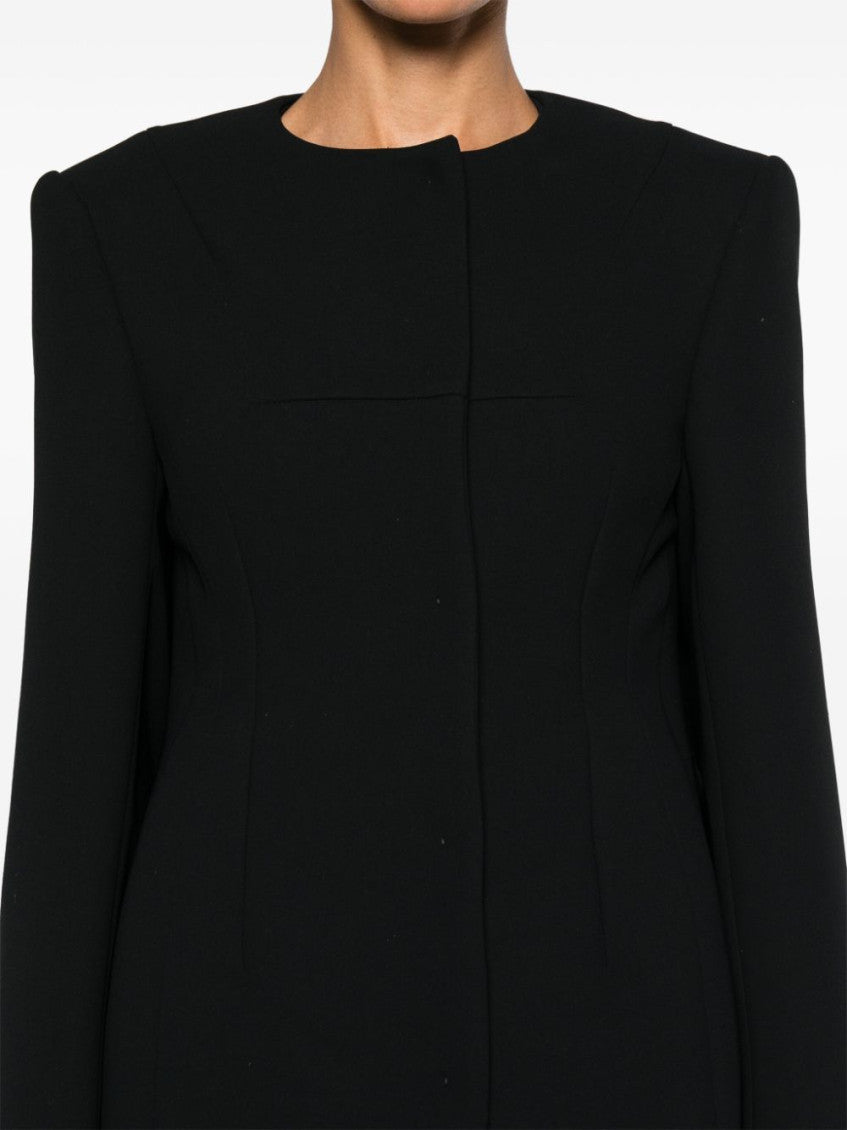 Black  Tailored collarless jacket 2