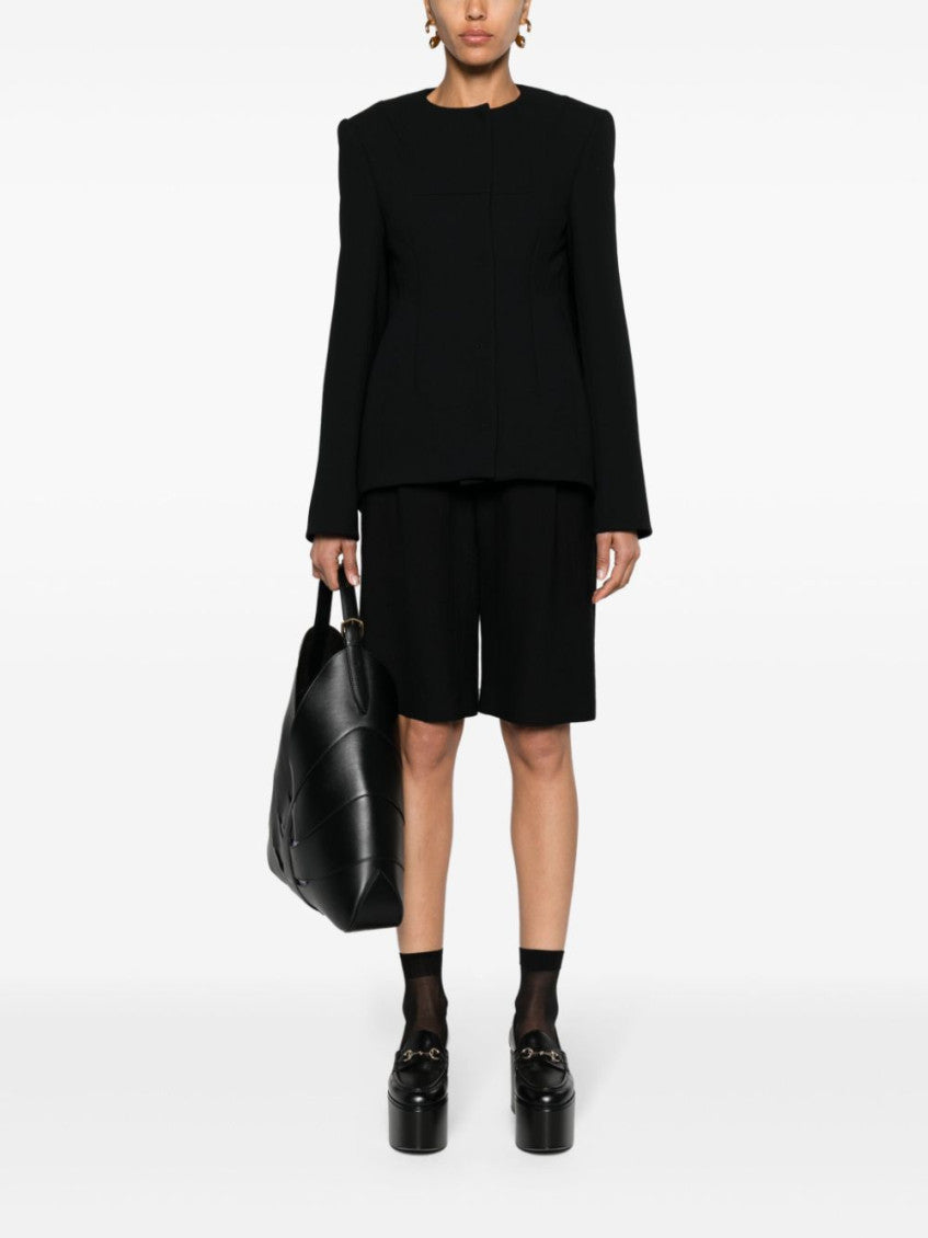 Black  Tailored collarless jacket 5