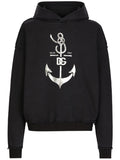 Navy Blue Logo Cotton Hoodie 1