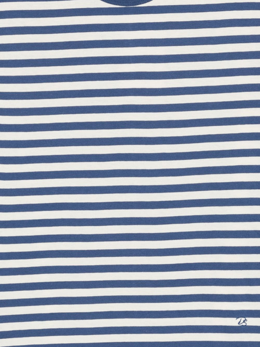 Blue Striped cotton t-shirt 3