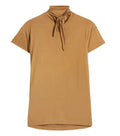 Brown High Neck Tie T-Shirt 1