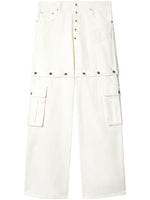 White Logo Baggy-fit Jeans 1