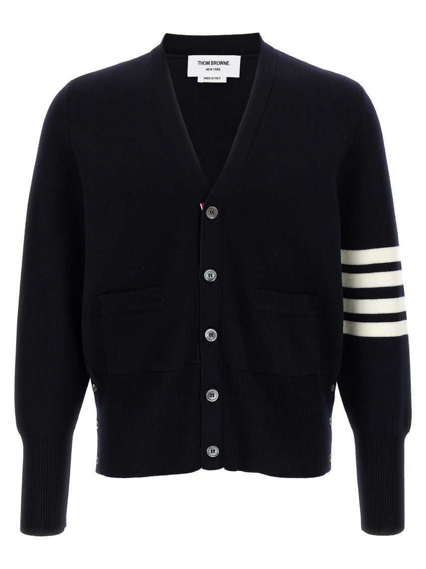 Blue '4-Bar' Wool cardigan 1