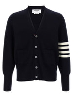 Blue '4-Bar' Wool cardigan 1