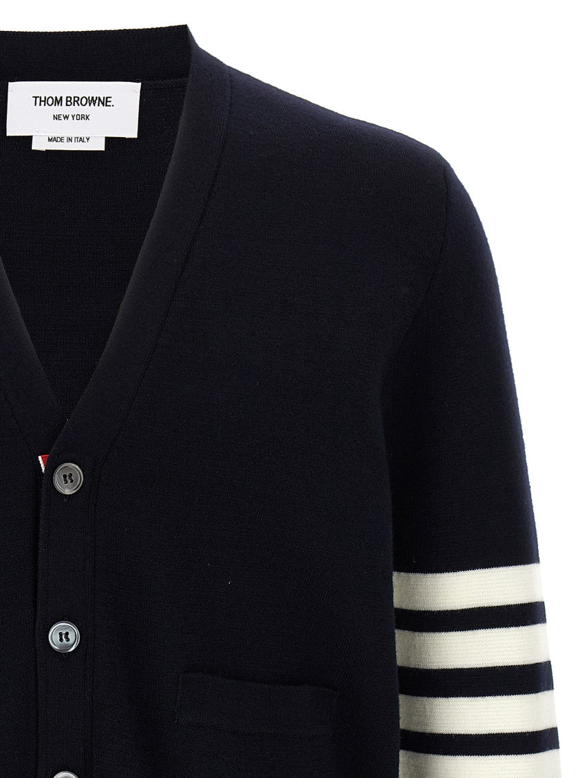Blue '4-Bar' Wool cardigan 3