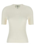 White Dévoré logo sweater 1