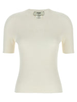 White Dévoré logo sweater 1
