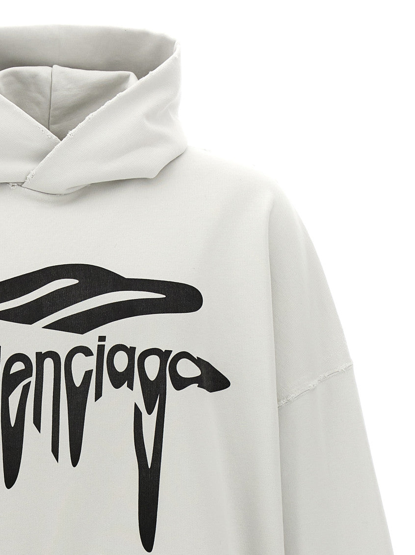 White '3B Liquefied' hoodie 3