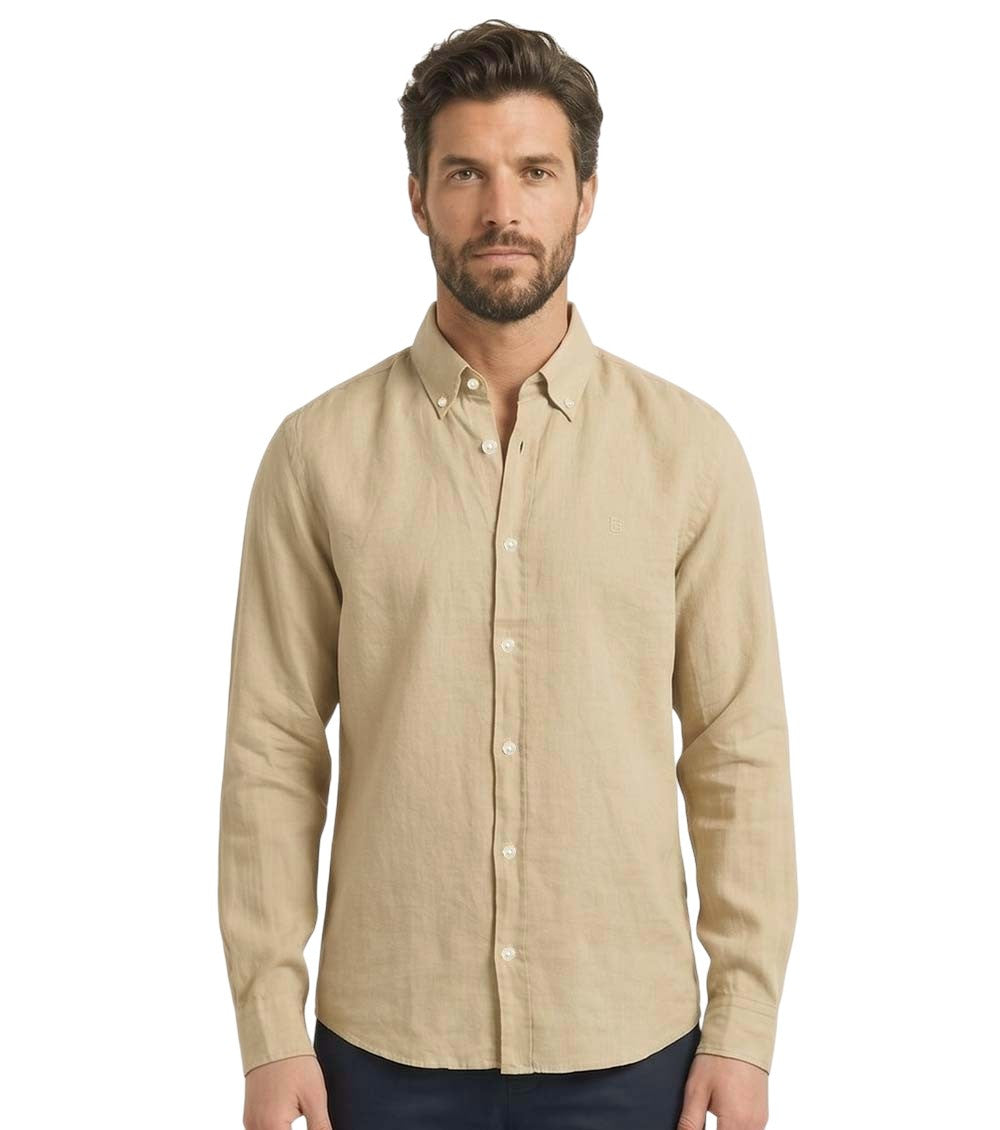 Beige Regular Logo Shirt 1