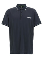 Blue Logo Shirt Collar Polo 1