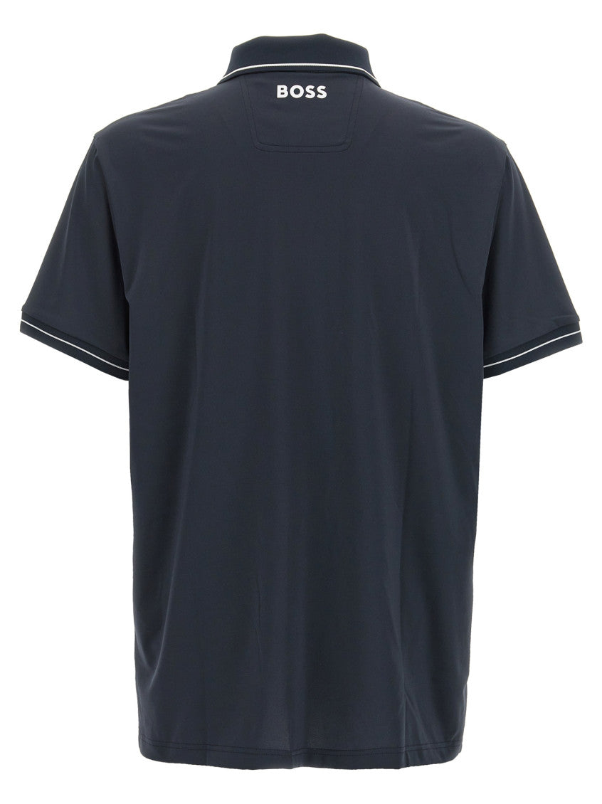 Blue Logo Shirt Collar Polo 2