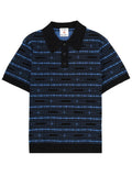 Blue Logo Shirt Collar Polo 1