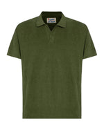 Green Solid Shirt Collar Polo 1
