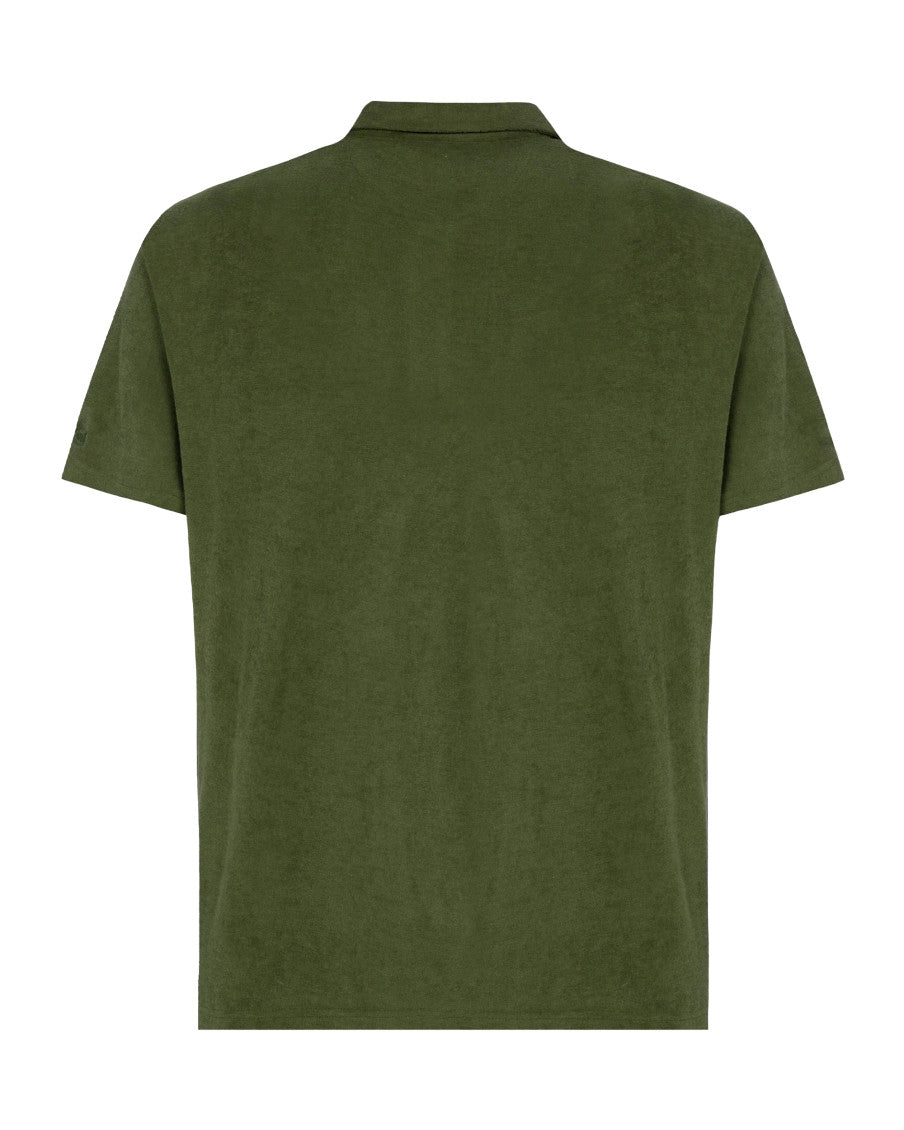 Green Solid Shirt Collar Polo 2