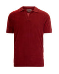 Red Solid Shirt Collar Polo 1