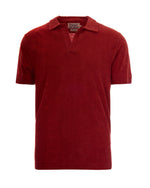 Red Solid Shirt Collar Polo 1