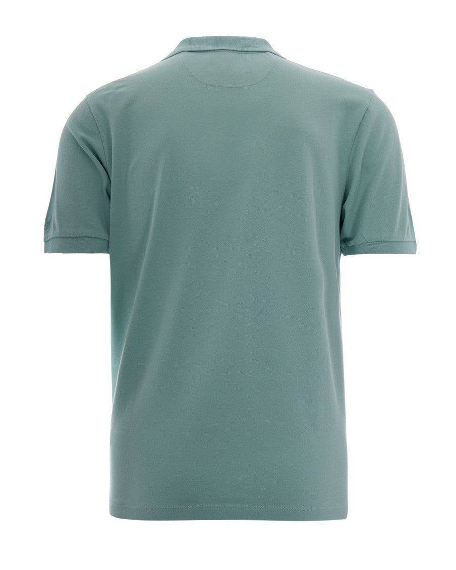 Green Solid Shirt Collar Polo 2