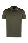 Green Solid Shirt Collar Polo 1