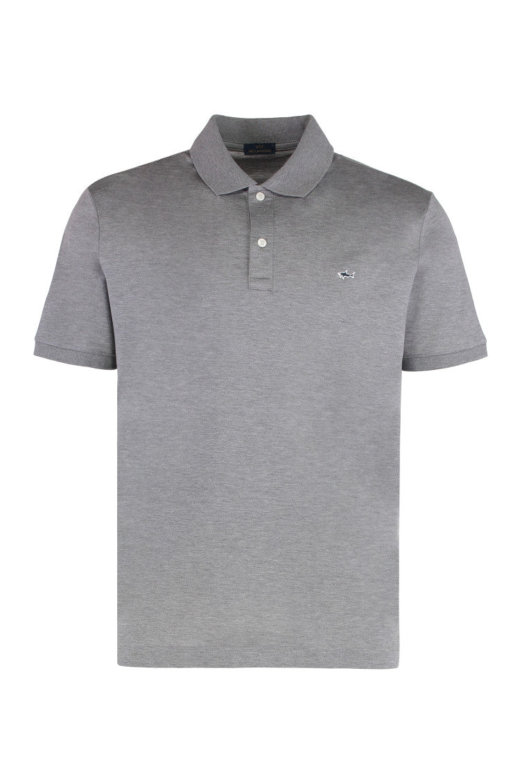 Grey Solid Shirt Collar Polo 1