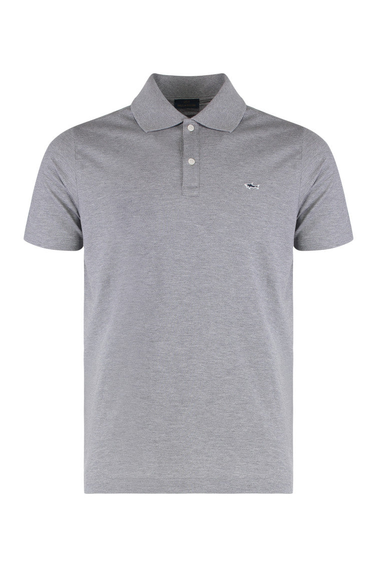 Grey Solid Shirt Collar Polo 1
