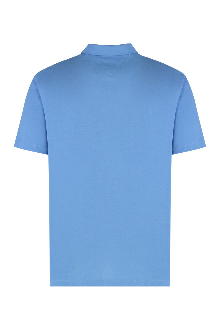 Light Blue Solid Shirt Collar Polo 2
