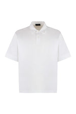 White Solid Shirt Collar Polo 1