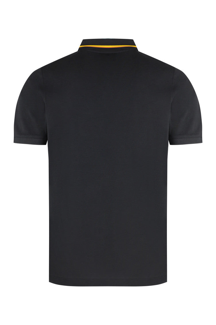 Black Solid Shirt Collar Polo 2