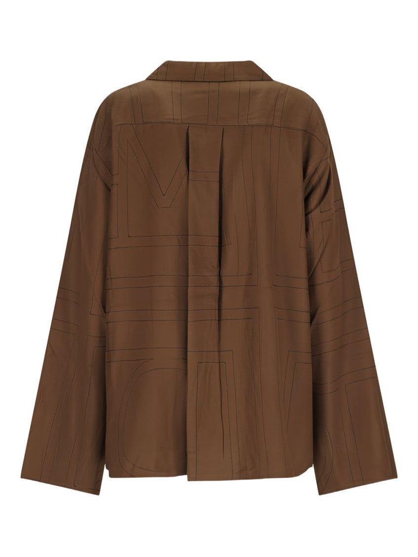 Brown Loose Printed Shirt 2