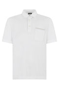 White Solid Shirt Collar Polo 1