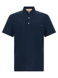 Dark Blue Solid Shirt Collar Polo 1