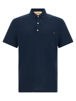 Dark Blue Solid Shirt Collar Polo 1