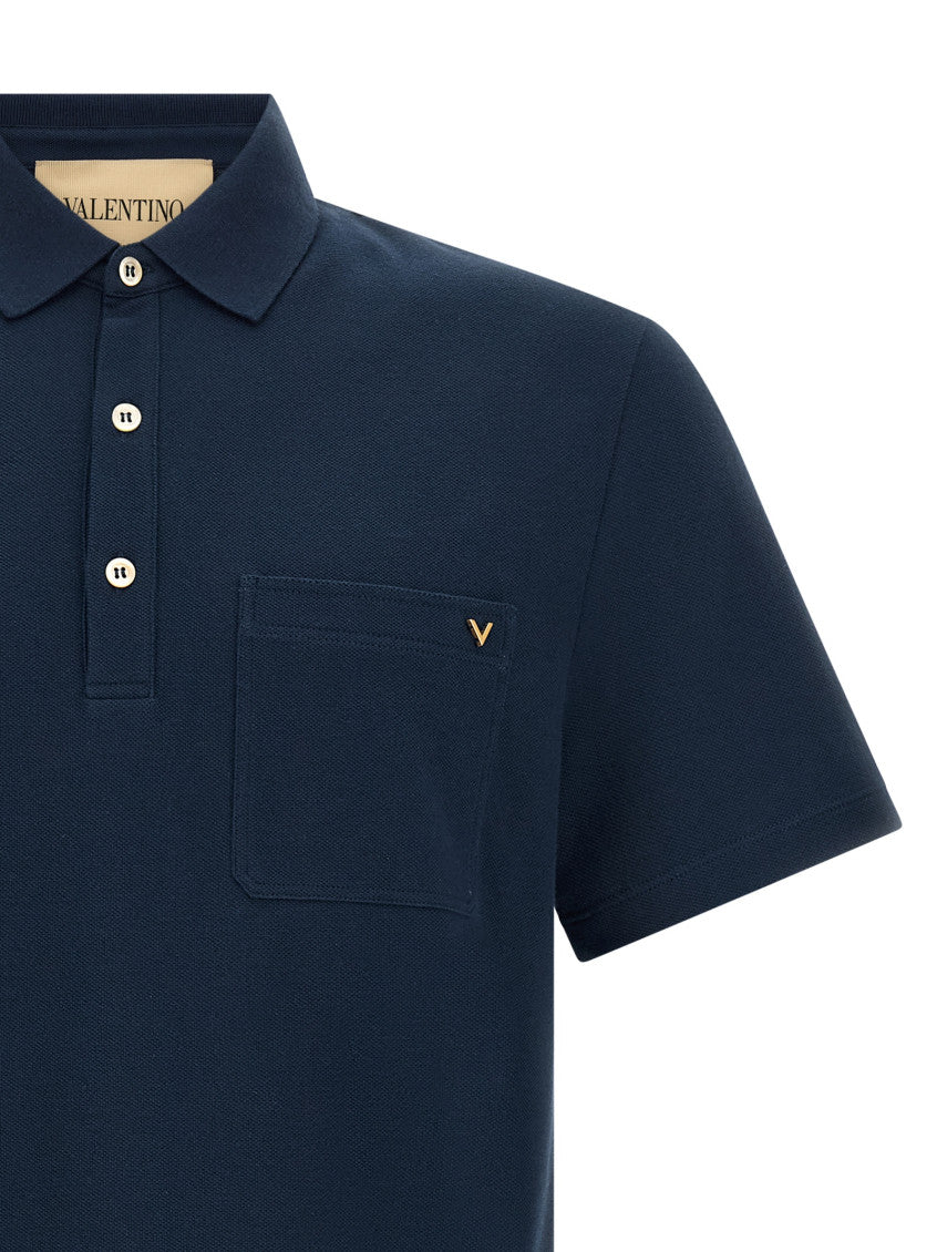 Dark Blue Solid Shirt Collar Polo 3