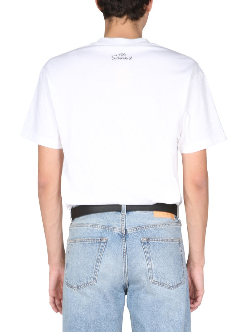 White Printed Crew Neck T-Shirt 2