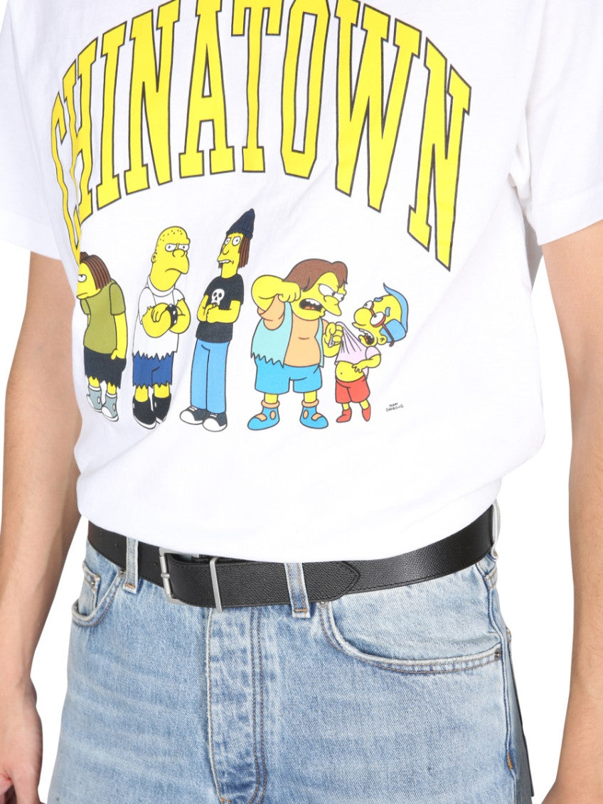 White Printed Crew Neck T-Shirt 4