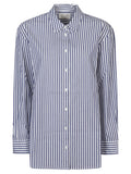 Navy Blue Regular Stripes Shirt 1