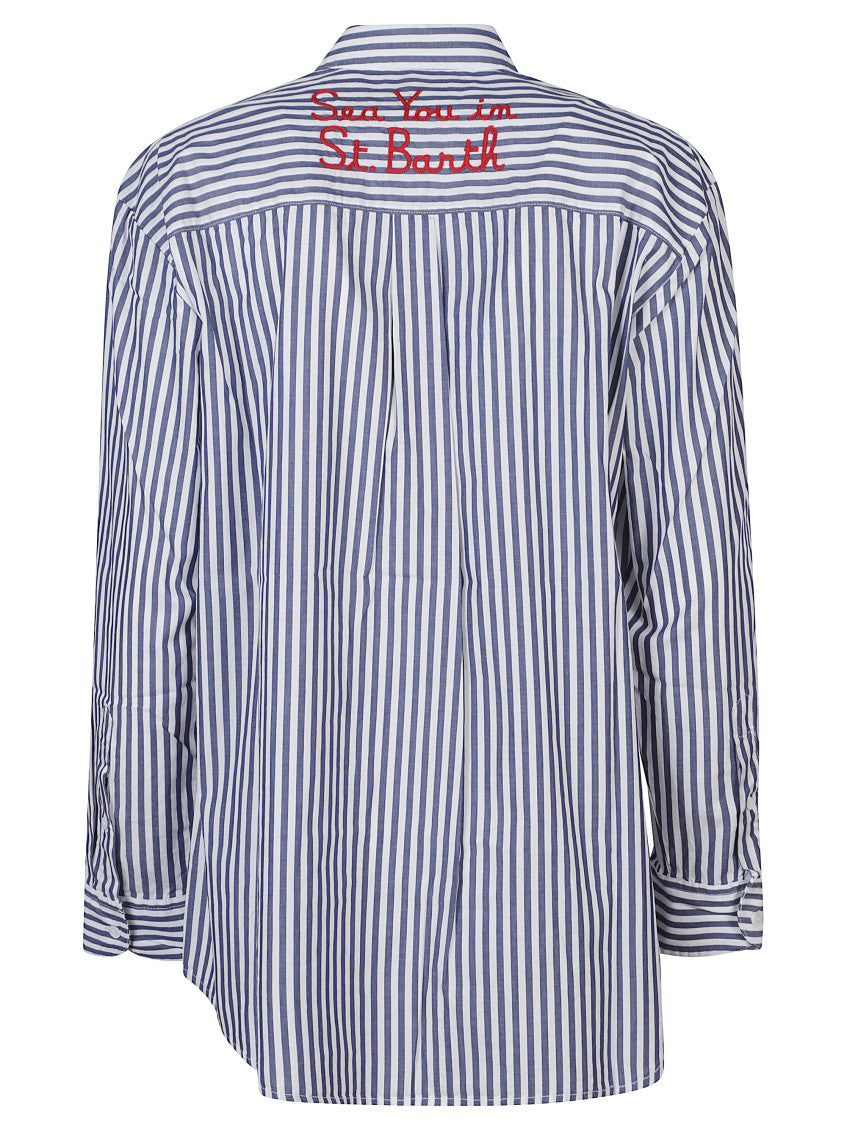 Navy Blue Regular Stripes Shirt 2
