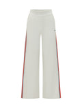 White Relaxed Stripes Elasticated Pants 1