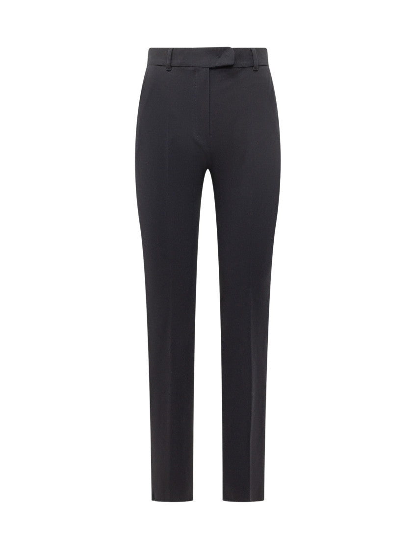 Black Slim Flat Front Pants 1