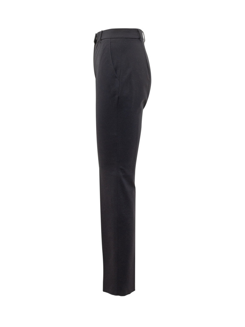 Black Slim Flat Front Pants 3