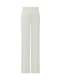 White Tailored Flat Front Pants 1
