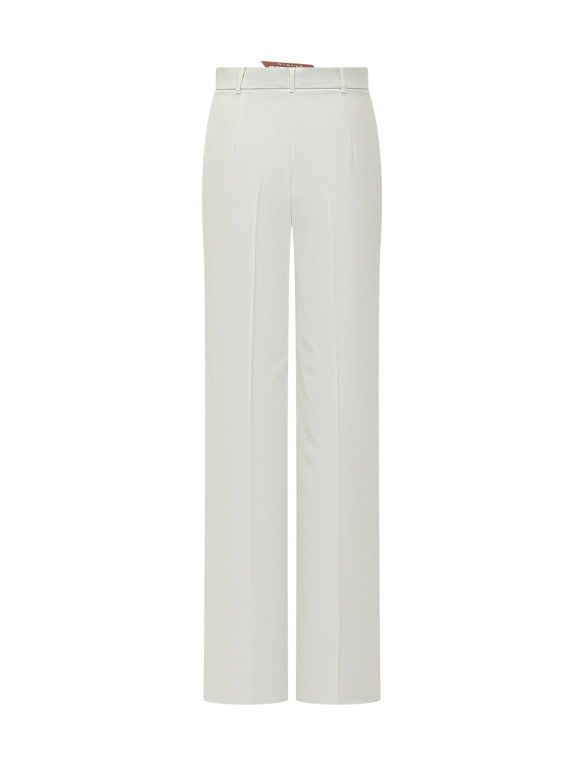 White Tailored Flat Front Pants 2