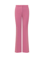 Pink Flared Flat Front Pants 1