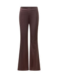 Brown Regular Flat Front Pants 1
