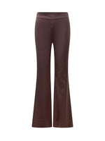 Brown Regular Flat Front Pants 1
