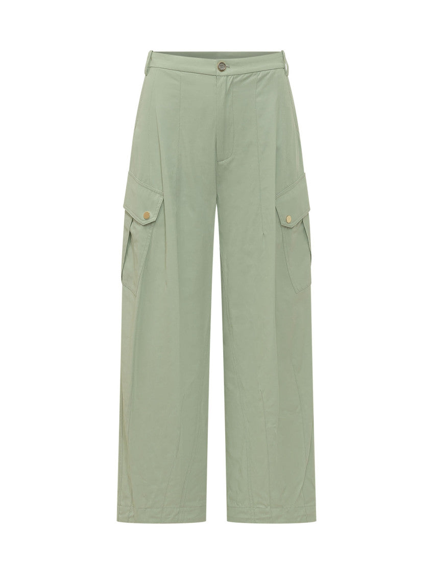 Green Relaxed Cargos Pants 1