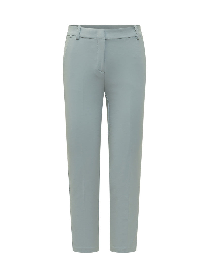 Light Blue Straight Flat Front Pants 1