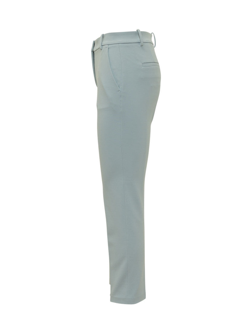 Light Blue Straight Flat Front Pants 3