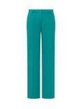 Green Straight Flat Front Pants 1